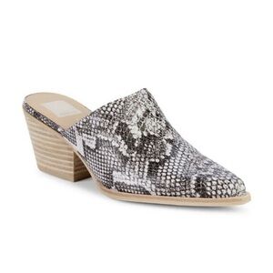 Dolce Vita Shirly snakeskin slip on mules shoes
